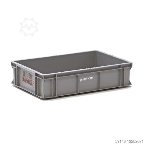 Used Euronorm stacking bins all walls closed, L: 600, W: 400, H: 145 (mm). 24ltr, L: 600, Kruizinga 98-6771GB-PAL