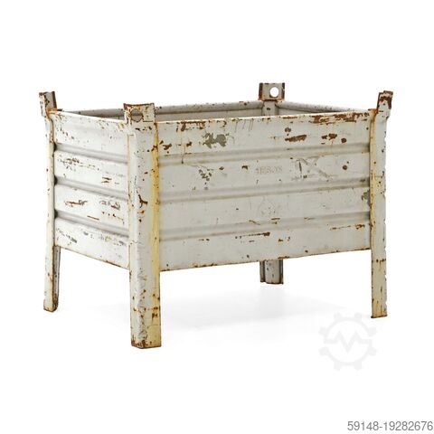 Used Stacking box steel fixed construction stacking box 4 sides, L: 1045, W: 845, H: 820 Kruizinga 98-6774GB