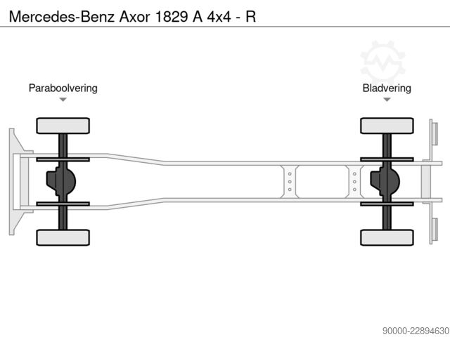 Flatbed Mercedes-Benz Axor 1829 A 4x4 - R
