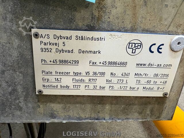 Plate freezer Dybvad V5 36/100