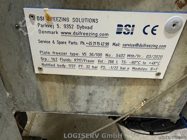 Plate freezer Dybvad V5 36/100
