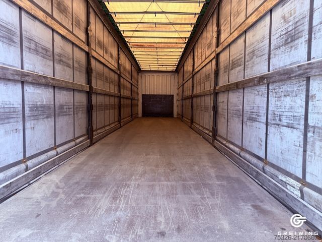 Open semitrailer with tarp KRONE Curtainsider Mega