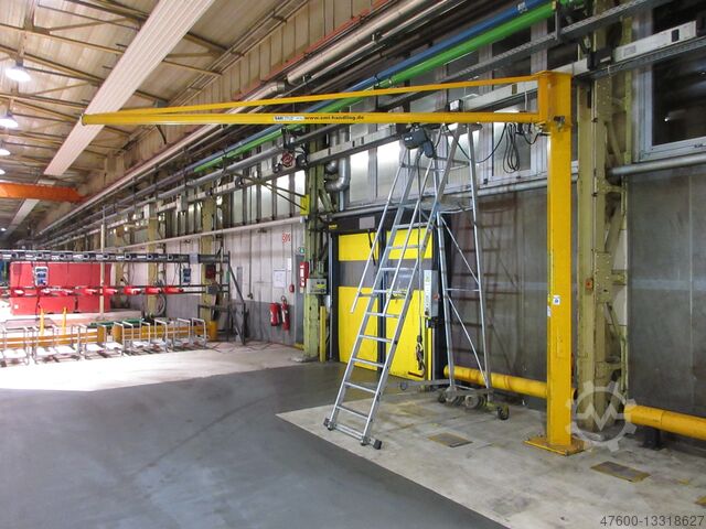 Saeulenschwenkkran Schwenkkran Kettenzug Demag Kran Drehkran Hallenkran 5m 50KG KBK 125Kg L 5m H 3,8m + Stahl Kettenzug