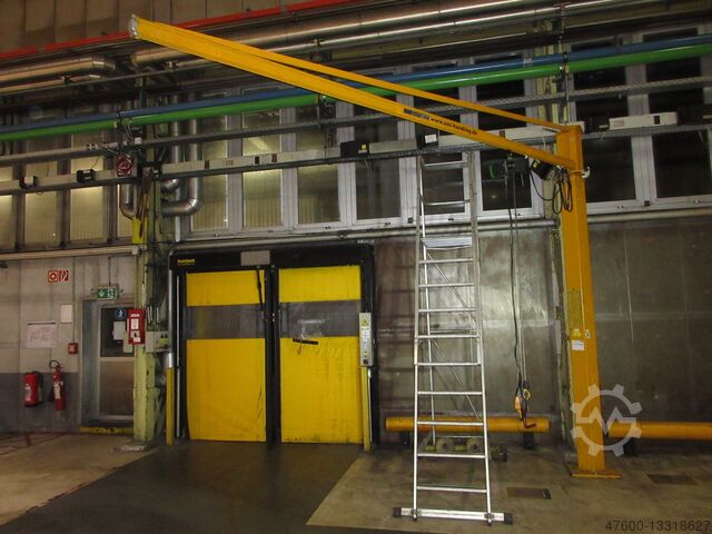 Saeulenschwenkkran Schwenkkran Kettenzug Demag Kran Drehkran Hallenkran 5m 50KG KBK 125Kg L 5m H 3,8m + Stahl Kettenzug