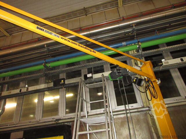 Saeulenschwenkkran Schwenkkran Kettenzug Demag Kran Drehkran Hallenkran 5m 50KG KBK 125Kg L 5m H 3,8m + Stahl Kettenzug