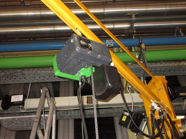 Saeulenschwenkkran Schwenkkran Kettenzug Demag Kran Drehkran Hallenkran 5m 50KG KBK 125Kg L 5m H 3,8m + Stahl Kettenzug