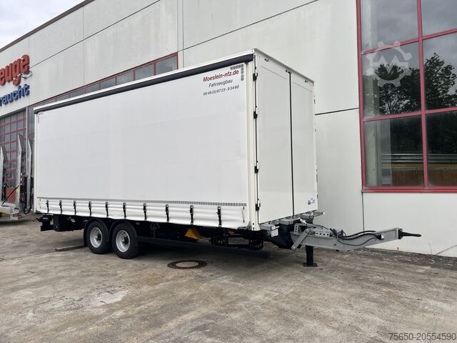 Anhänger mit Pritsche & Plane Möslein TPS 105 D-L  Planenanhänger, Ladebordwand + Durchladbar neuwertig