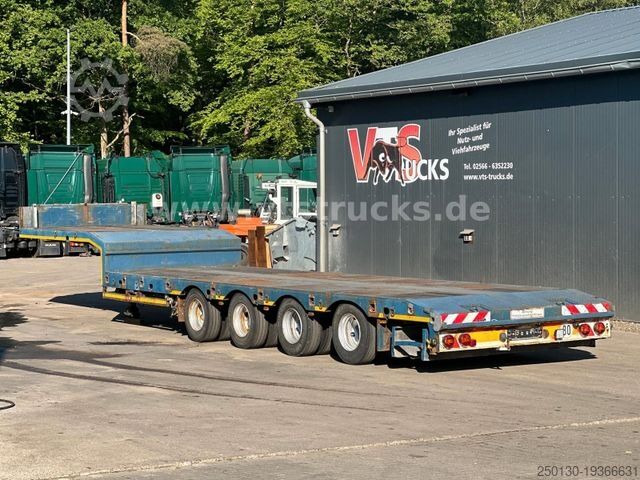 Low loader semitrailer BROSHUIS Novatrail NT0 4.Achs Tieflader, Ausziehbar 50 t.