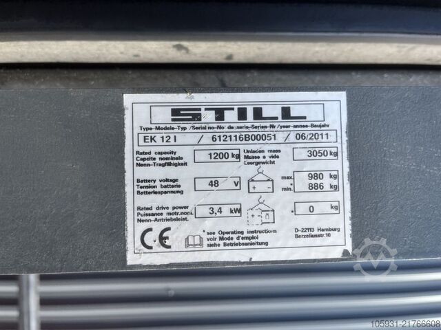 High Level Order Picker Still EK12l