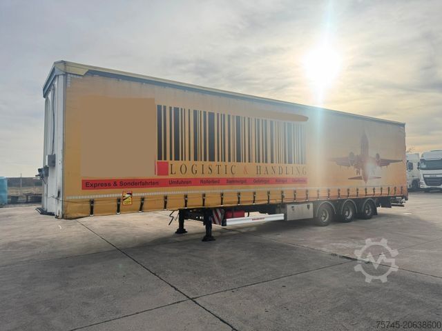 Open semitrailer with tarp KÄSSBOHRER MEGA * AIR CARGO * ROLLER BED * PR.+PLANE