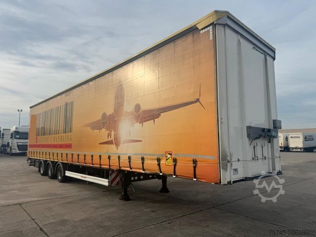 Open semitrailer with tarp KÄSSBOHRER MEGA * AIR CARGO * ROLLER BED * PR.+PLANE