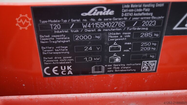 Manual pallet jack Linde T20