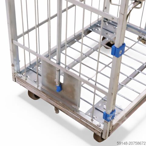 Used Laundry roll container with 2 shelves, L: 820, W: 600, H: 1780 (mm). , L: 820, W: Kruizinga 77-00342