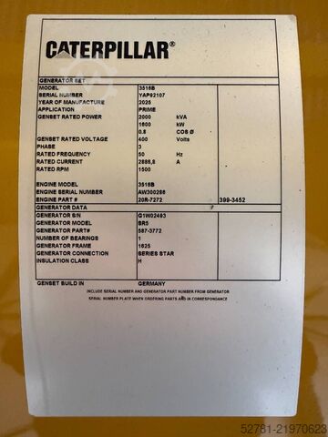 Generator set CAT 3516B - 2.250 kVA Generator - DPX-18106
