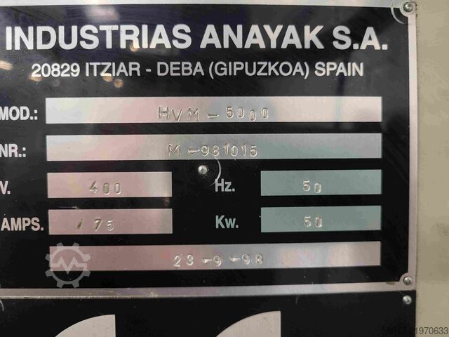 Bed type milling machine ANAYAK CNC TNC 430 HVM5000 4300X1200X1400