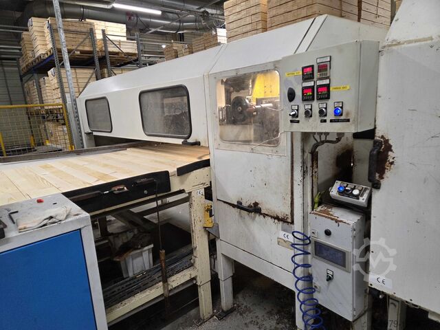 Pressing line for glued solid wood panel Kallesoe LHF 6114+KL30+STACKER