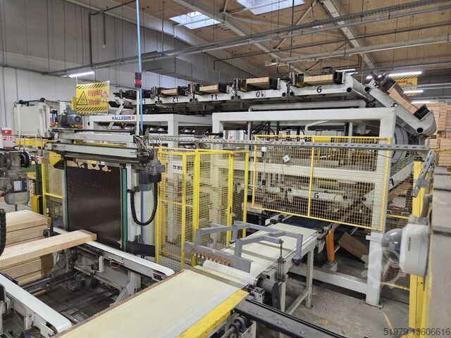 Pressing line for glued solid wood panel Kallesoe LHF 6114+KL30+STACKER