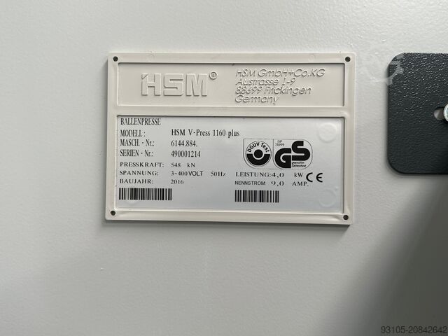 Vertikale Ballenpressen HSM V-Press 1160 HSM V-Press 1160 Plus