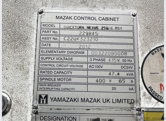 CNC turning and milling center Mazak QTN 250-II MSY