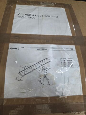 Table saw Emmegi Rifila 350 mit 2 neuen Rollenbahnen