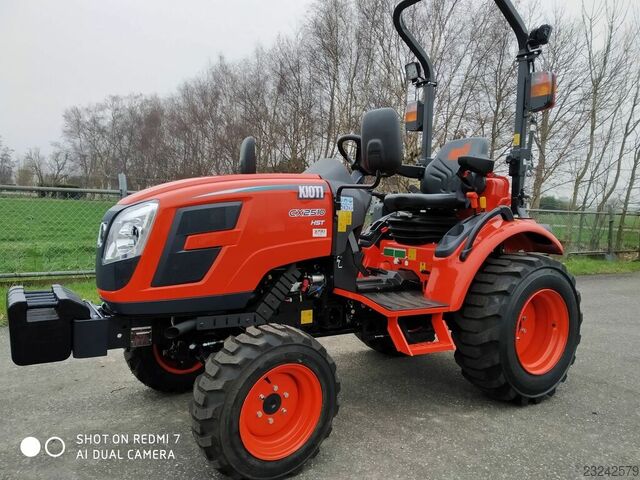 Promotion: €1,500 discount on the Kioti CX2510 HST ROPS, 25 hp; front loader optional. KIOTI CX2510 hst rops frontloader