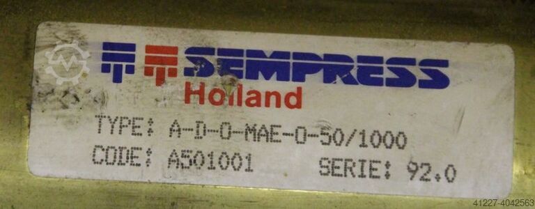 Pneumatic cylinders Sempress** A-D-O-MAE-0-50/1000