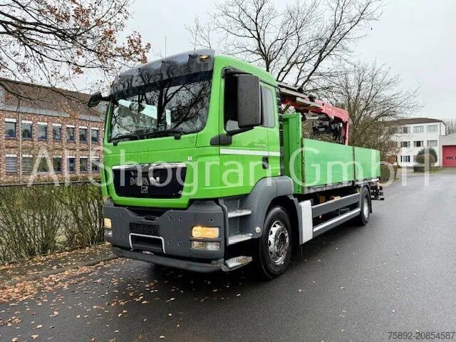 Platform trailer MAN TGS 18.360 Fassi F145AS22 Baustoff/Eu5