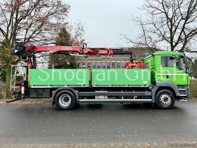 Platform trailer MAN TGS 18.360 Fassi F145AS22 Baustoff/Eu5