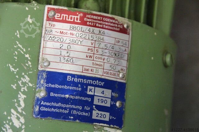 Gear motor 1.5 kW 50 rpm Bonfiglioli MVF 86/V