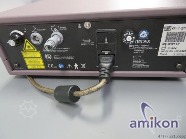 Lasersystem mit Standardfußschalter Iridex OcuLight SLx mit Endosonde