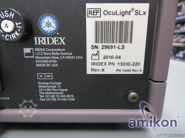 Lasersystem mit Standardfußschalter Iridex OcuLight SLx mit Endosonde