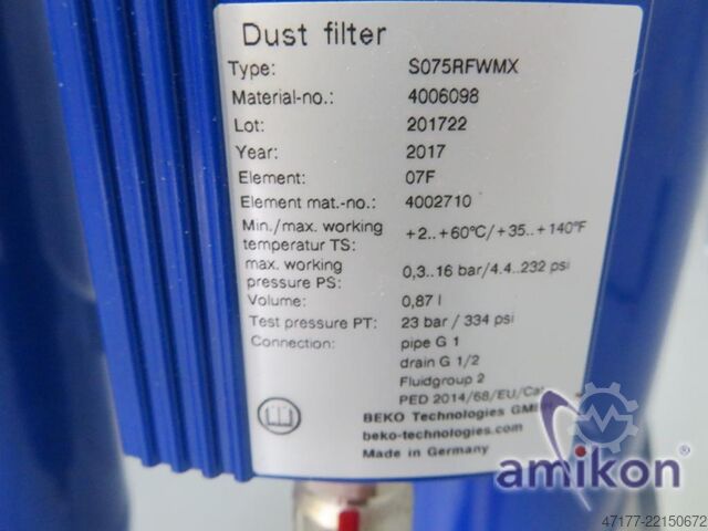Adsorptionstrockner Beko S075RFWMX u. Bekomat