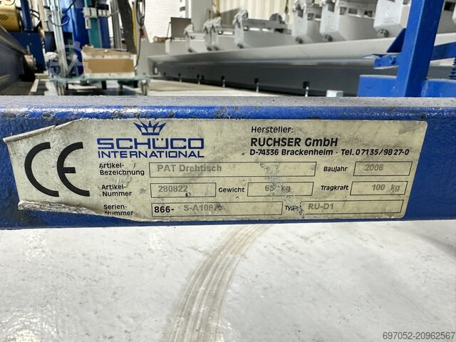 Assembling table & tilting table Schüco Ruchser PAT Drehtisch RU-D1