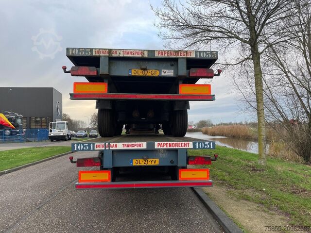 Flatbed Haan 45 T Heavy Duty / Rungen-Potholes /BPW / 2x Lif...