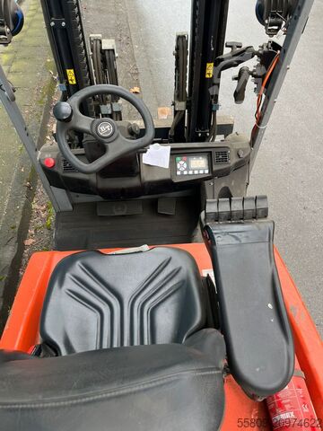 Electric 3-wheel forklift BT C3E160 // Vorschubgabeln 1990 mm ausgefahren
