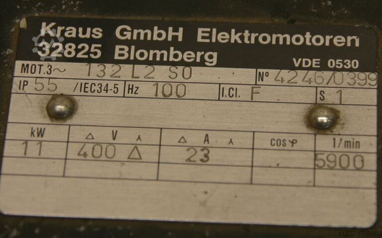 Electric motor 11 kW 2950 rpm Kraus 132L2S0