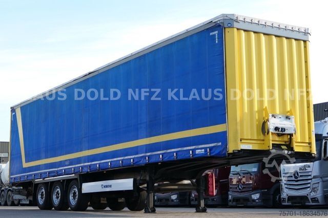 Open semitrailer with tarp KRONE SD Pritsche Plane Edscha Liftachse