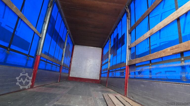 Sliding tarpaulin Scania R 400 6x2 curtainside in combo with Burg trailer