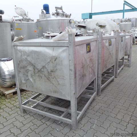 1000 Liter Container für Lebensmittel aus V2A  9002