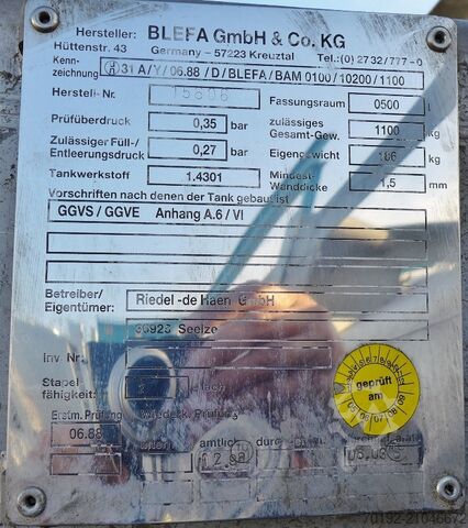 500 Liter IBC Container aus V2A  8876