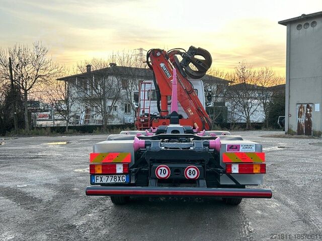 Roll-off tipper truck MERCEDES-BENZ MERCEDES AXOR 2533 SCARRABILE CON GRU E POLIPO