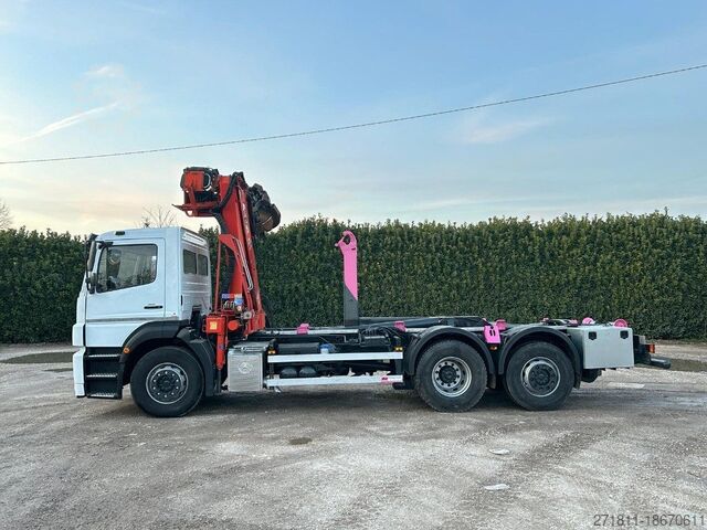 Roll-off tipper truck MERCEDES-BENZ MERCEDES AXOR 2533 SCARRABILE CON GRU E POLIPO