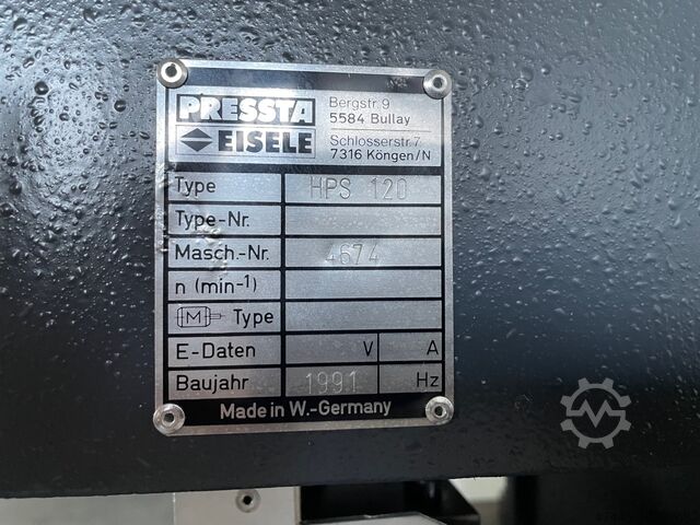Stanze Pneumatikstanze Pneumatikpresse Pressta Eisele HPS 120