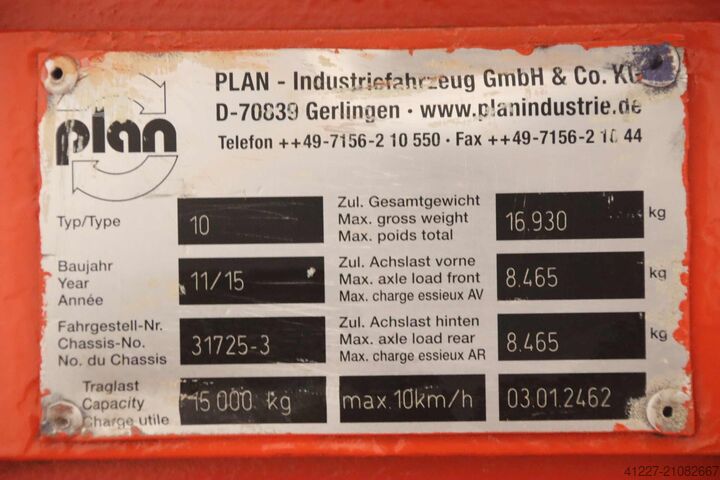 Schwerlast-Transportwagen 15 Tonnen Plan 10  7000/2000/H730 mm
