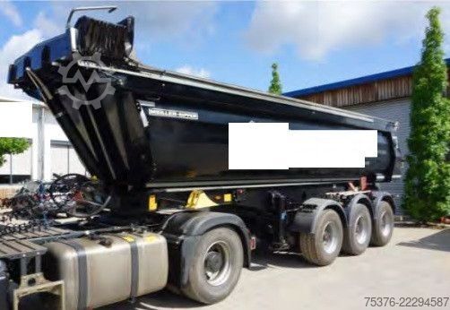 Kipper Auflieger MEILLER KISA 3 Unfallschaden Stahlmulde