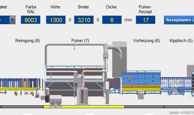 Powder coating + heating furnaces WAGNER SUPERTECH Spraybooth Type 16.000