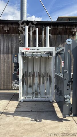 Bale press, waste compactor, waste processing HSM V-Press 860