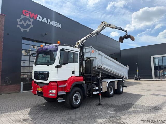 Kipper mit Kran MAN TGS 26.360 6x6 Kipper / Z kraan Euro 5