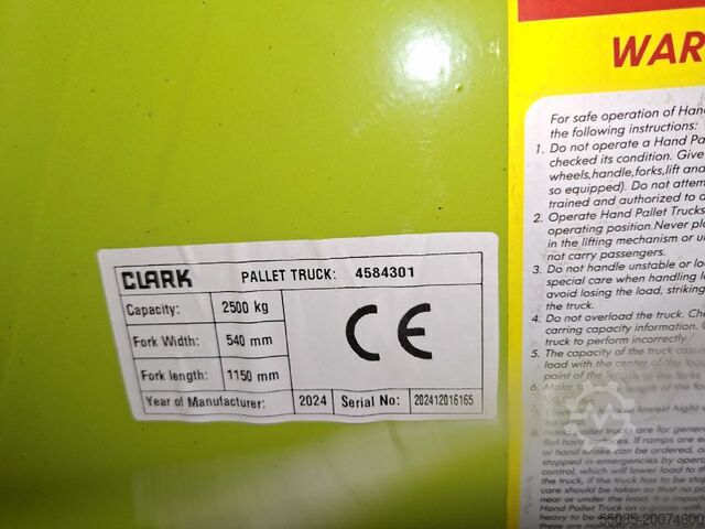 Hand Pallet Truck Clark CPJ25 - 540X1150 mm *Neu