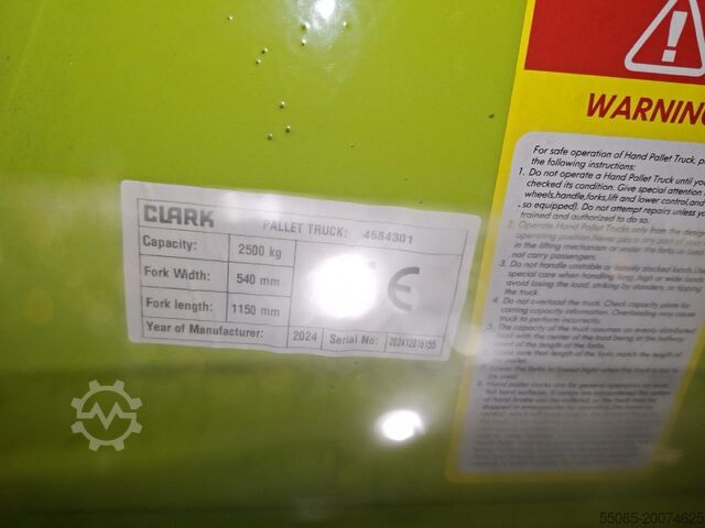 Hand Pallet Truck Clark CPJ25 - 540X1150 mm *Neu